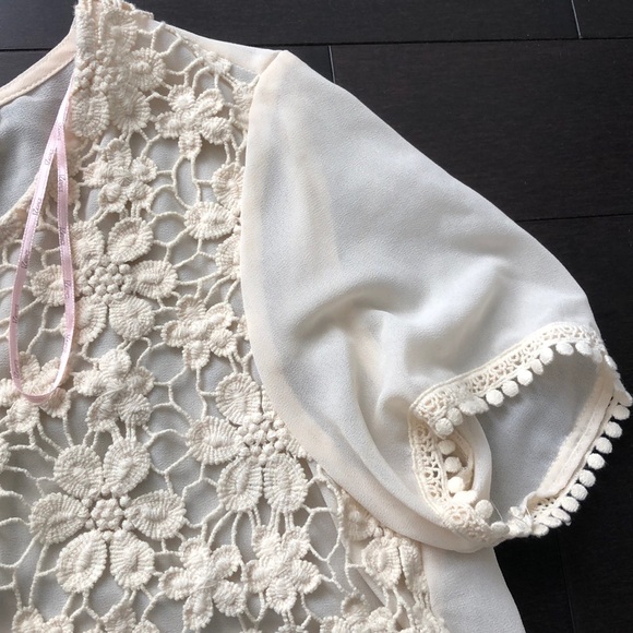 F21 Lace Tee with Open Back - Picture 3 of 7